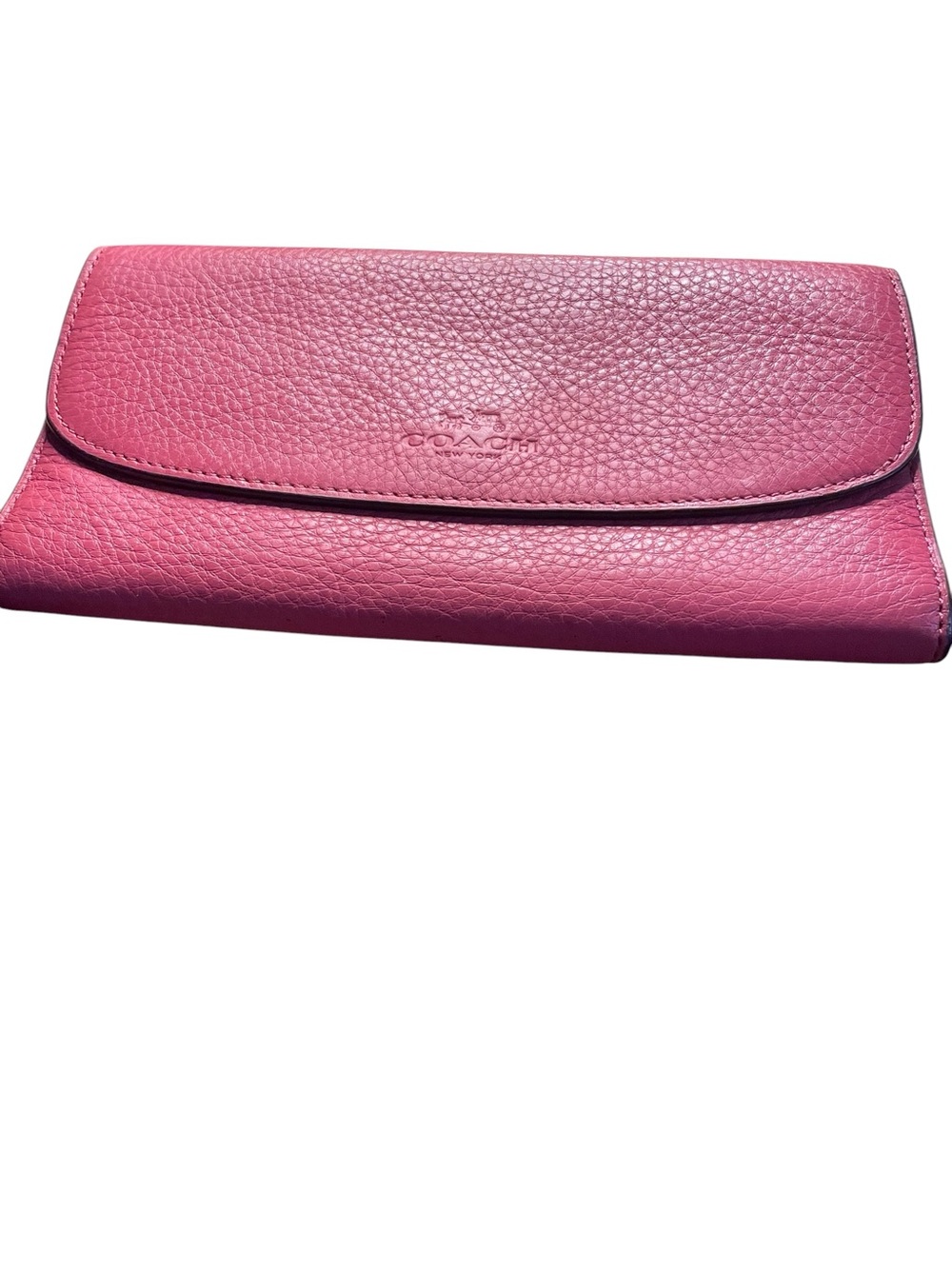 Project piece!!!!
Coach Pink Pebbled Leather Slim Envelope Wallet Silver Hardwar